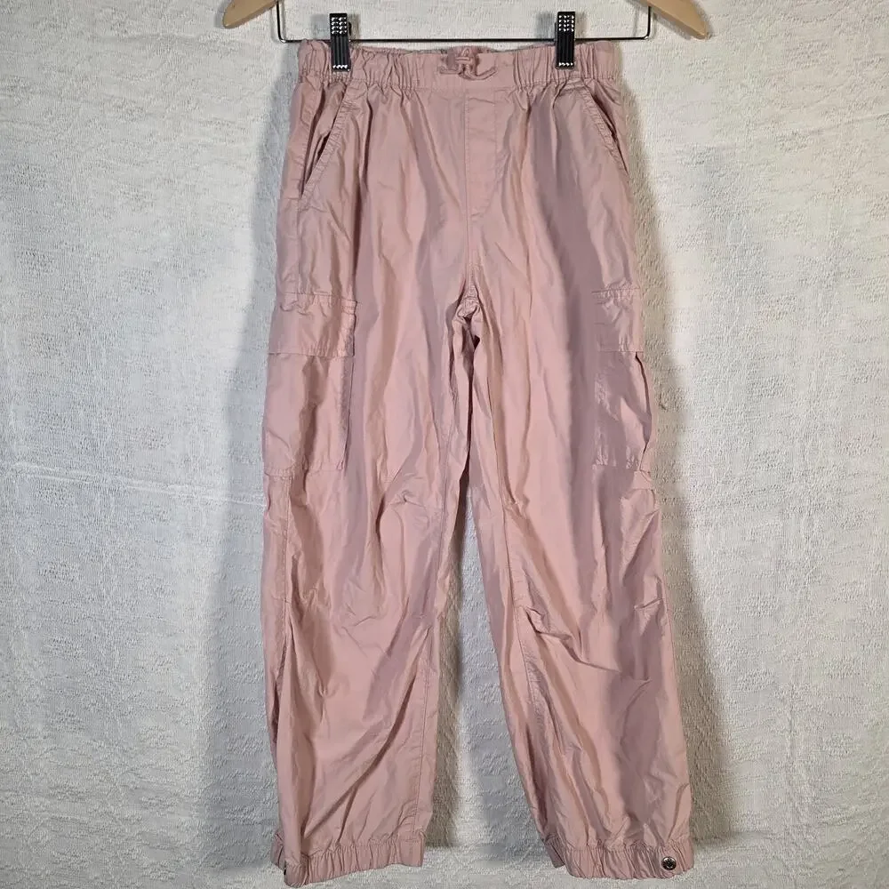 Gap Kids Cargo Pants L 10 Pink Lightweight 100% Cotton Jogger‎ Utility Pockets
